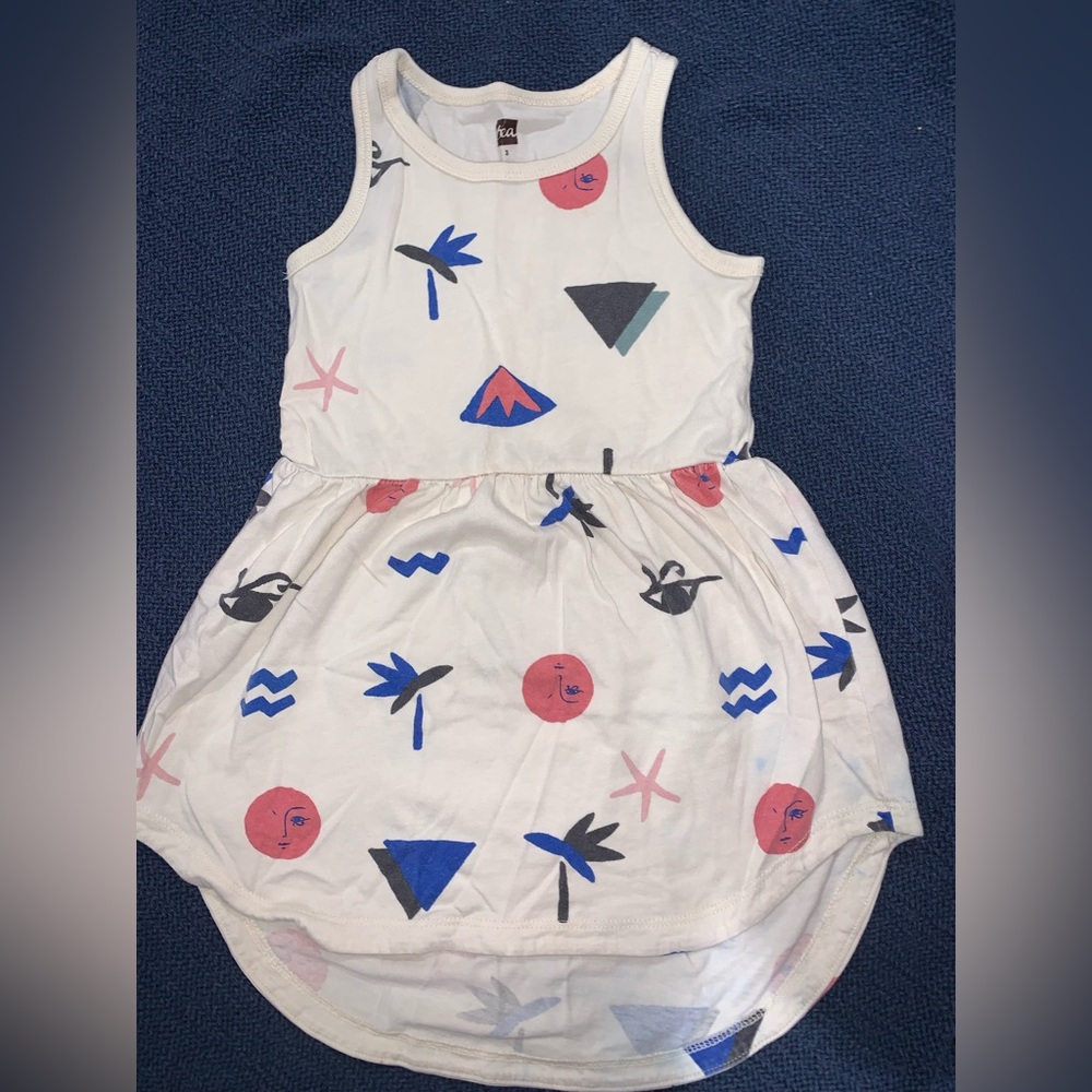Tea Collection Pink and White Casual Dress
